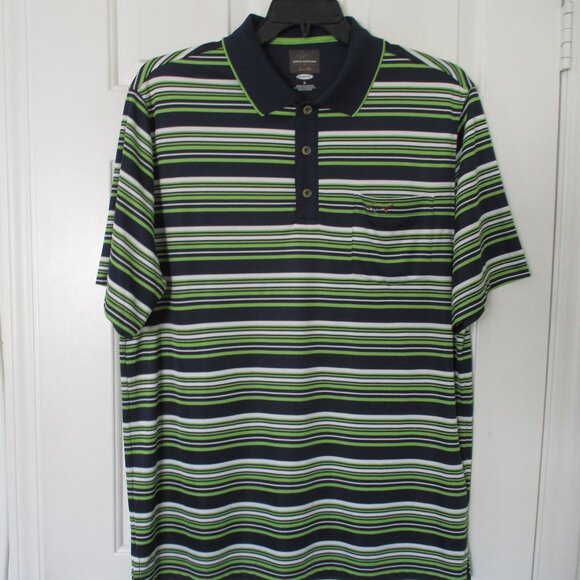 Greg Norman for Tasso Elba Mens S/S Play Dry Golf Polo Shirt NWOT - Size Large - Picture 2 of 2